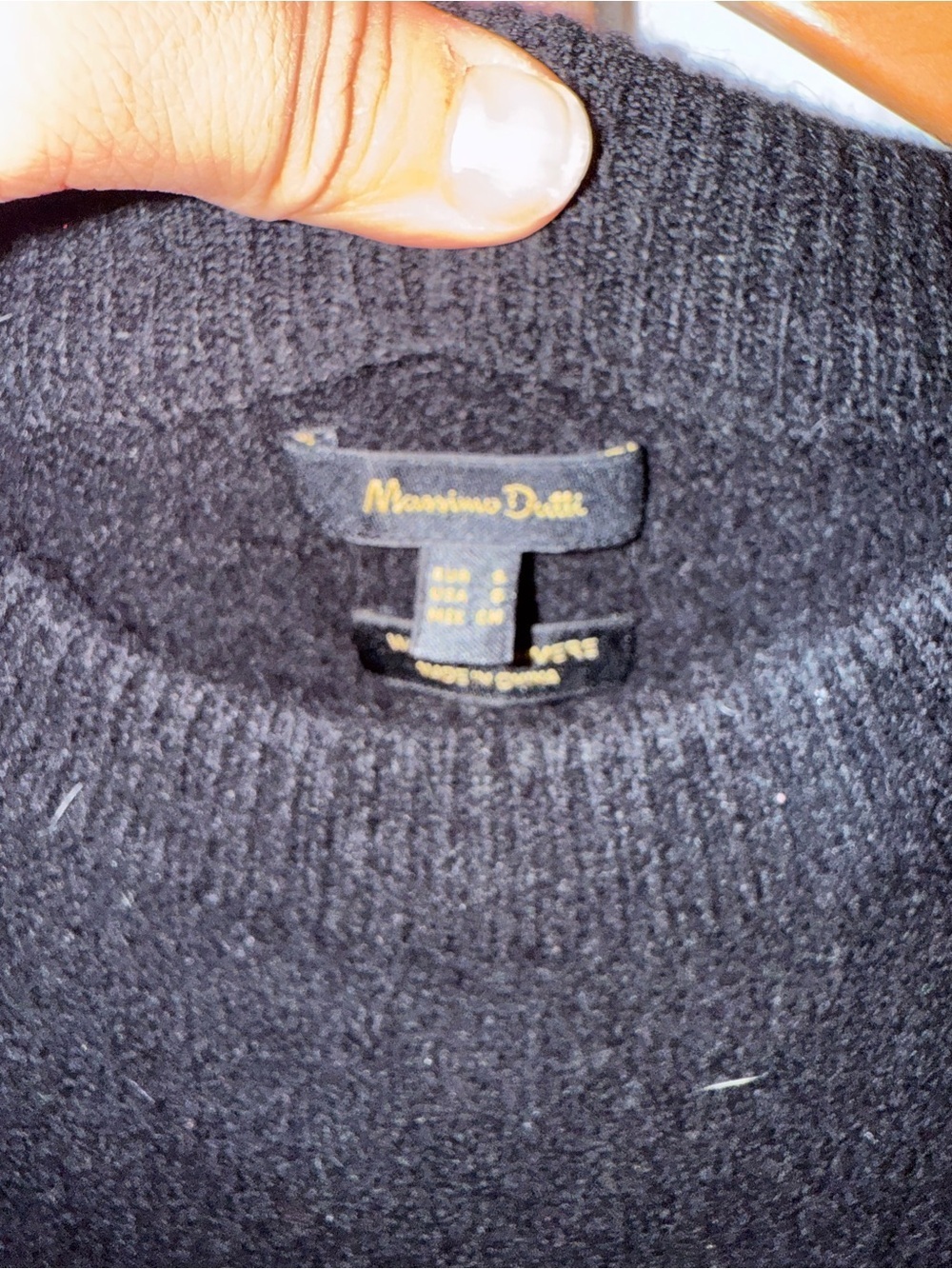 Massimo Dutti Wool Cashmere Black Sweater Dress Size Small - Picture 2 of 10